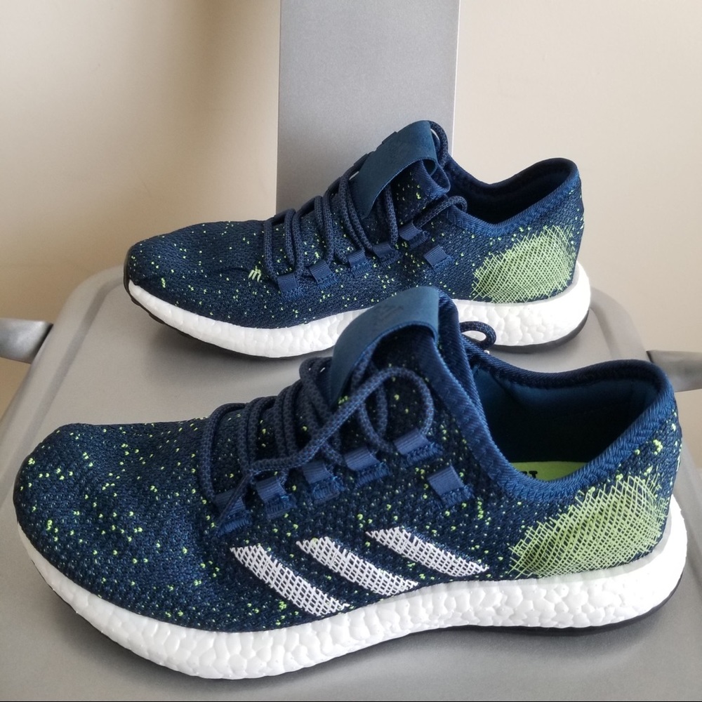 Adidas PureBOOST Navy-Lime Green Men Size 8 & 11